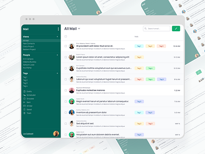 Desktop Email Client email email client figma product design prototype ui ux wireframes