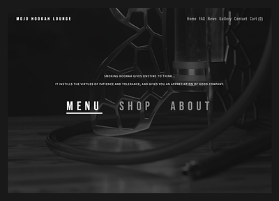 Website Concept for Hookah Lounge branding design user interface webdesign website
