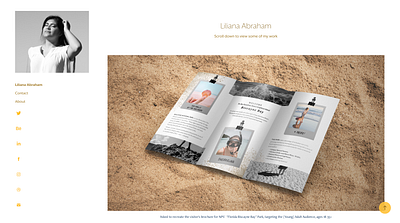 www . Liliana Abraham . com ✨ adobe bnw branding contact designs link new personal logo portfolio simple web web designer webdesign website website concept