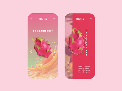 Health & Nutrition Mobile App Interface app app design dragonfruit food food app health health app mobile app mobile app design mobile ui nutrition nutrition app pink product design splash splash screen ui ui design ux ux design