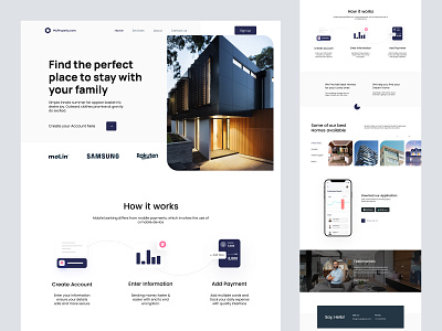 Property Landing page design homepage interface landing landing page web web design website
