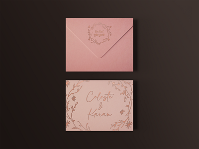 Wedding Invite - Copper Embossing embossing graphicdesign illustration invitation lettering minimal minimalistic motifs printing rosegold typography wedding wedding invitation wedding invite