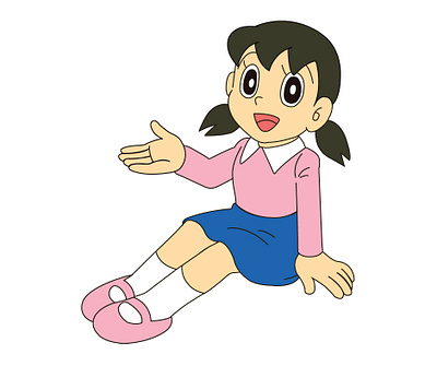 Cartoon Character Design(Shizuka Minamoto) cartoon character cartoon illustration design illustrator