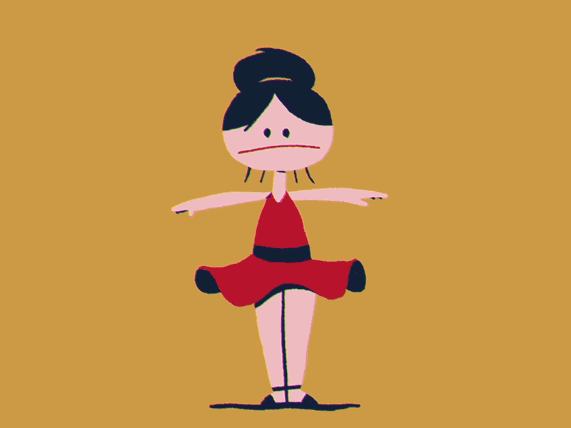 Bailarina Animation 2 2d animation ballet character dancer dancers design frame by frame framebyframe illustration motion motion design