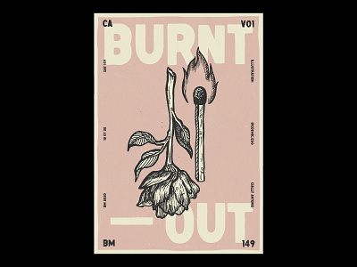 149 burnt collab editorial flower illustration layout modern out pastel poster print simple