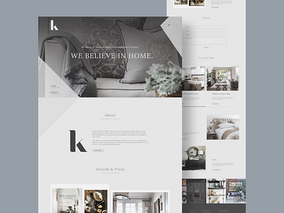 StudioK Website Design Proposal 2020 awards design dribbble interior design minimal minimalism ui uidesign ux web webdesign website