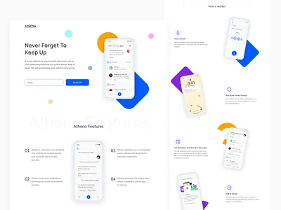 App landing page 100daysofui app design assistant dailyui design figma figmadesign homepage landing page landing page design landingpage reminder app reminders ui voice assistant
