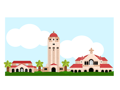 stanford animation art design flat illustration illustrator minimal vector