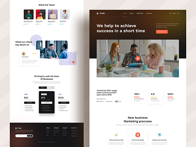 Digital Marketing Agency Landing Page agency agency landing page agency website digital agency digital marketing hello dribbble landing page marketing minimal ui ui design uiux web design website