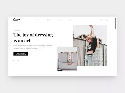 Website Animation - Onyx adobexd animated video concept design fashion interface ui uidesign ux video website