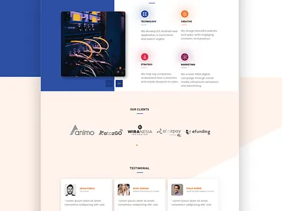Landing Page Web Compro Company branding company website compro landing page design ui design web design web pages