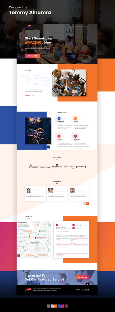 Landing Page Web Compro Company branding company website compro landing page design ui design web design web pages