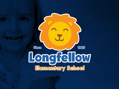 Longfellow Elementary School branding elementary elementary school lion logo school