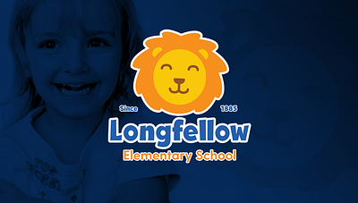 Longfellow Elementary School branding elementary elementary school lion logo school