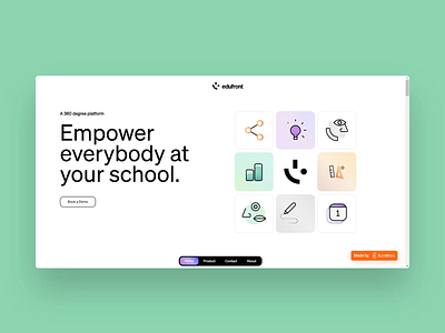 Webflow build | edufront buildbites edtech education freebie landingpage webflow