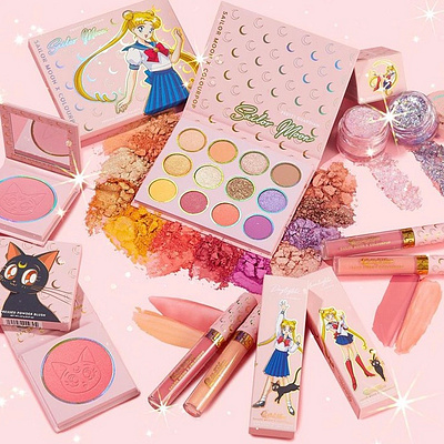 Sailor Moon x Colourpop Collection branding campaign collaboration colourpop cosmetic packaging cosmetics packaging packagingdesign photoshoot product shot