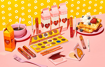 Zoella x Colourpop Collection branding campaign collaboration colourpop cosmetic packaging cosmetics packaging packagingdesign photoshoot product shot