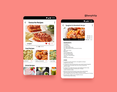 Recipe dailyui design minimal recipe simple ui design ux