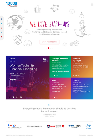 10k startups design ui web