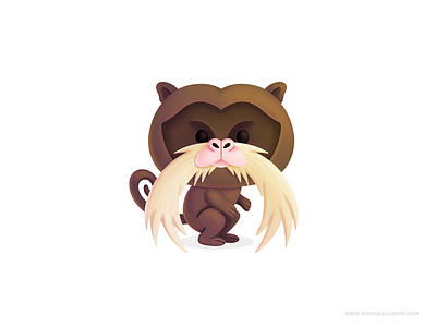 Emperor Tamarin Monkey animal cartoon character children cute emperor illustration ilustracion kidlitart kids monkey mono mustache procreate