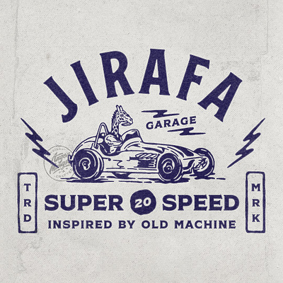 Jirafa Garage angonmangsa animal illustration badgedesign badges branding cars custom design giraffe graphicdesign hand drawn illustration logodesign speedart tshirt tshirtdesign typography vintage vintage badge vintage design