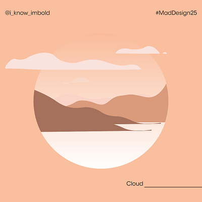 day 3 : Clouds climate cloud cloudy cool dribble illustration pale smooth color ui