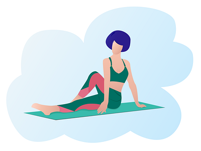 Yoga art artwork calm calmness character character design colorful colors cute flat illustration girl illustration illustration 2d illustration art illustration character meditate sexy vector vector art yoga