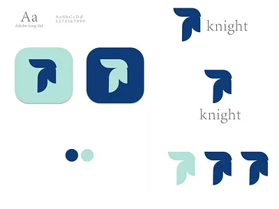 knight app branding flat icon icon set illustration logo logo design logos minimal simplicity typogaphy web