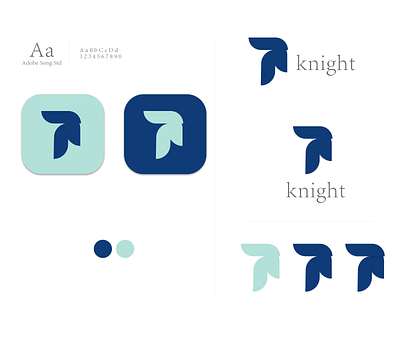 knight app branding flat icon icon set illustration logo logo design logos minimal simplicity typogaphy web