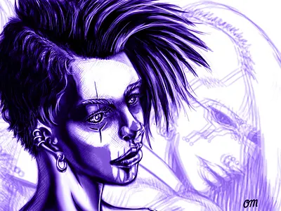 Gothic Cyberpunk Female Character4