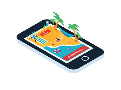 Summer Sale 2020 art beach branding design flat graphic graphicdesign holiday illustration imagination promo promotions sale simple summer vector