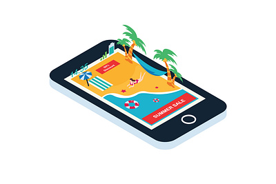 Summer Sale 2020 art beach branding design flat graphic graphicdesign holiday illustration imagination promo promotions sale simple summer vector