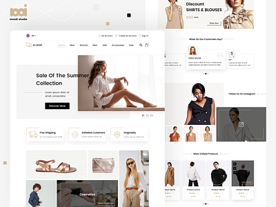 Eli Shop boutique buy creative design front end kit minimal shop store ui design uiux userinterface ux design web desgin web design web site