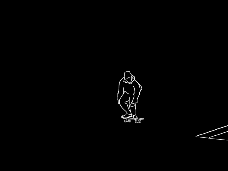 Moose Skate Sketch 2d animation motion design skateboarding