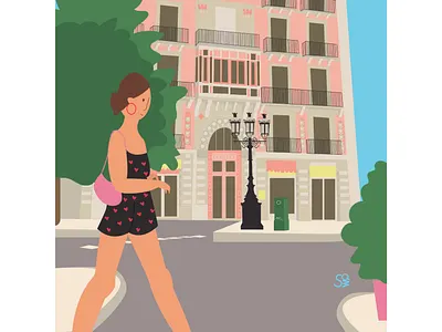 Barcelona adobe illustrator barcelona building city city illustration digital illustration flat design flat illustration flatdesign illustration summer urban vector design