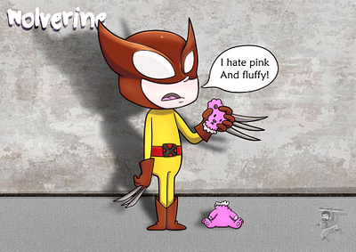 Wolverine cartoon character coffeescartoon fanart illustration wolverine