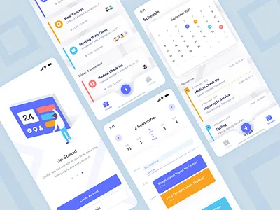 Harian Scheduler aplication app callendar design icon illustration management app minimal mobile mobile ui schedule ui uidesign vector