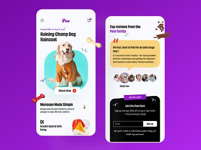 Paw - Online Pet Store baxterboo chewy design dog supplies entirelypets heads up for tails illustration ios litterbox mobile pet store pet supplies pet supplies plus petco petflow petsmart supertails ui user experience ux