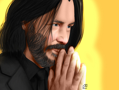 Keanu Reeves Digital Portrait digital digitalportrait drawing photoshop portrait portrait art wacom cintiq