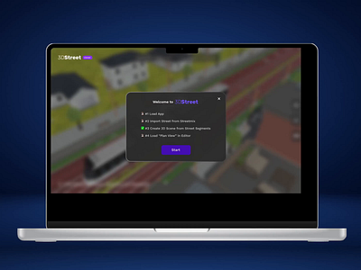 Interface design for 3D Street 3d 3d street animation app design figma interface mockup ui ui ux ux web app web application