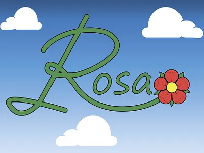 Rosa design icon illustration logo роза