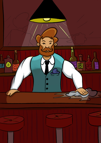 Bartender illustration