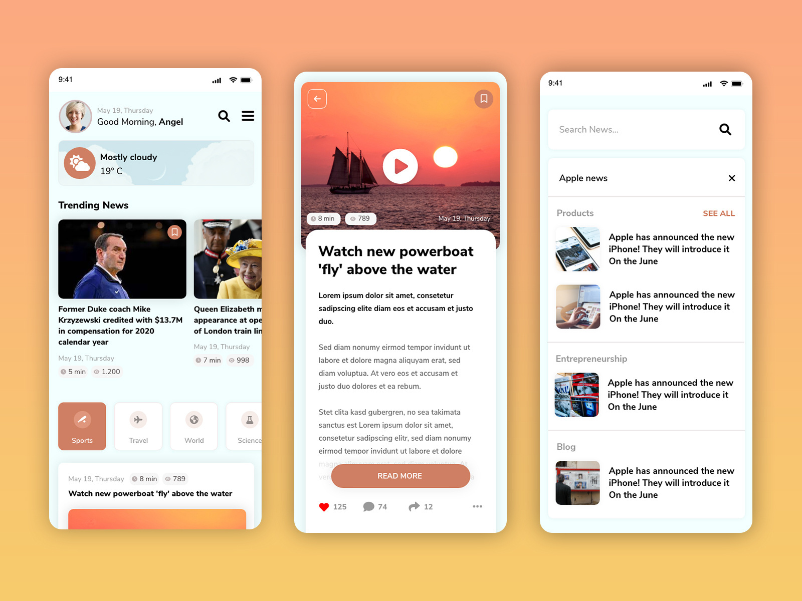 News App Redesign — Stay Informed, Effortlessly car rental app design mobile app mobile ui product design ui ui design uidesign ux design uxdesign