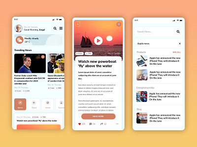 News App Redesign — Stay Informed, Effortlessly car rental app design mobile app mobile ui product design ui ui design uidesign ux design uxdesign