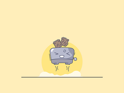 Toaster illustration персонаж