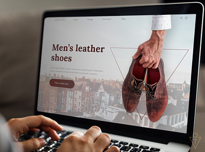 Landing page Men`s Leather Shoes art branding design landing landing page shoe shop ui ux web web design website