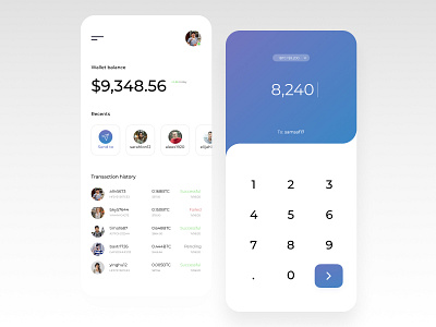 Bitcoin wallet app UI concept app bitcoin btc crypto wallet cryptocurrency design designinspiration minimal typography ui ux uxdesign