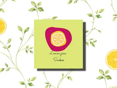 Lemon juice+snakes logo#2 art brand brand identity colourfull creative design factory food juice logo logodesign unique