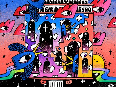 Bird House doodle illustration magic metaverse nft nft artist nft collection procreate