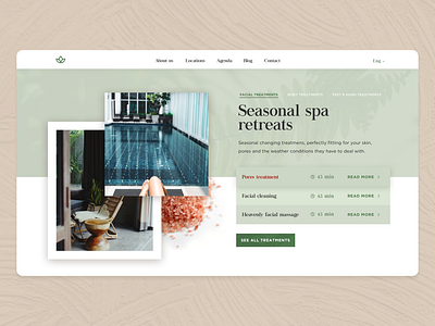 Composition exploration of a spa website experience retreat ui uiux